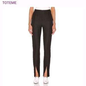 TOTEME Skinny Slit Trousers in Black NWT Size 0